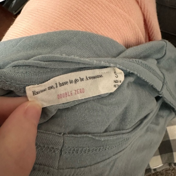 Double Zero Light Blue oversized Short sleeve shirt size small - Picture 5 of 5